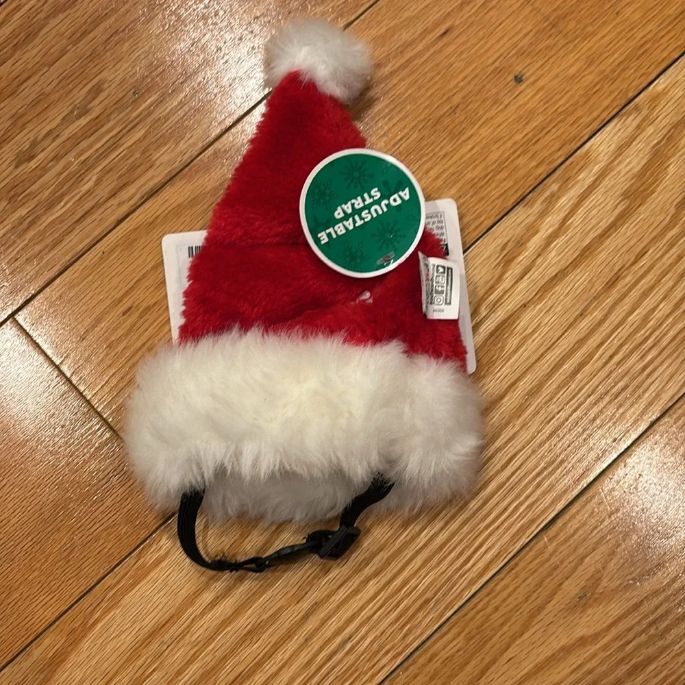 CHRISTMAS STOCKING AND SANTA HAT & BOW TIE/COLLAR PET BUNDLE